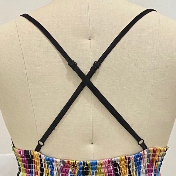 Triangle Top Empire Waist Dress Multi Coloured S/M - Picture 11 of 11